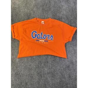 Florida Gators Shirt Mens Medium NCAA Football Pepsi Cola Hanes Cropped Tee